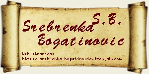 Srebrenka Bogatinović vizit kartica
